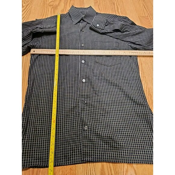 Ermenegildo Zegna Men Dress Shirt M Gray Black Check Plaid Italy Old Money - Picture 6 of 8